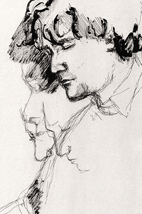 Sketch of the pianist Ingmar Lazar